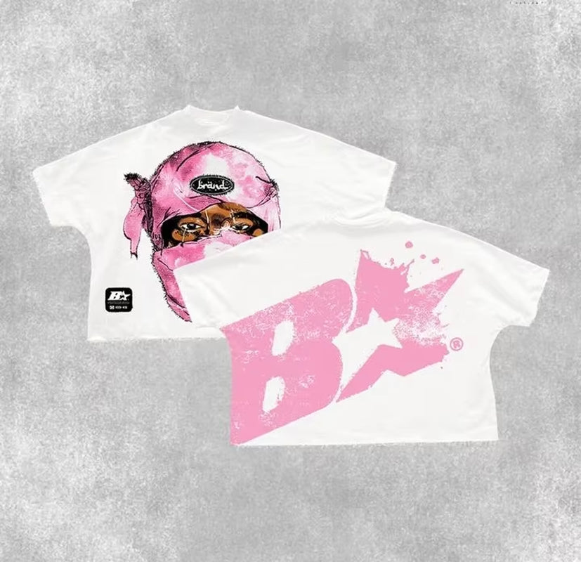 Retro Loose Casual Graphic T Shirts Y2K Harajuku Hip Hop Short Sleeved Men and Women Oversized T Shirt Goth Rock Tops Streetwear