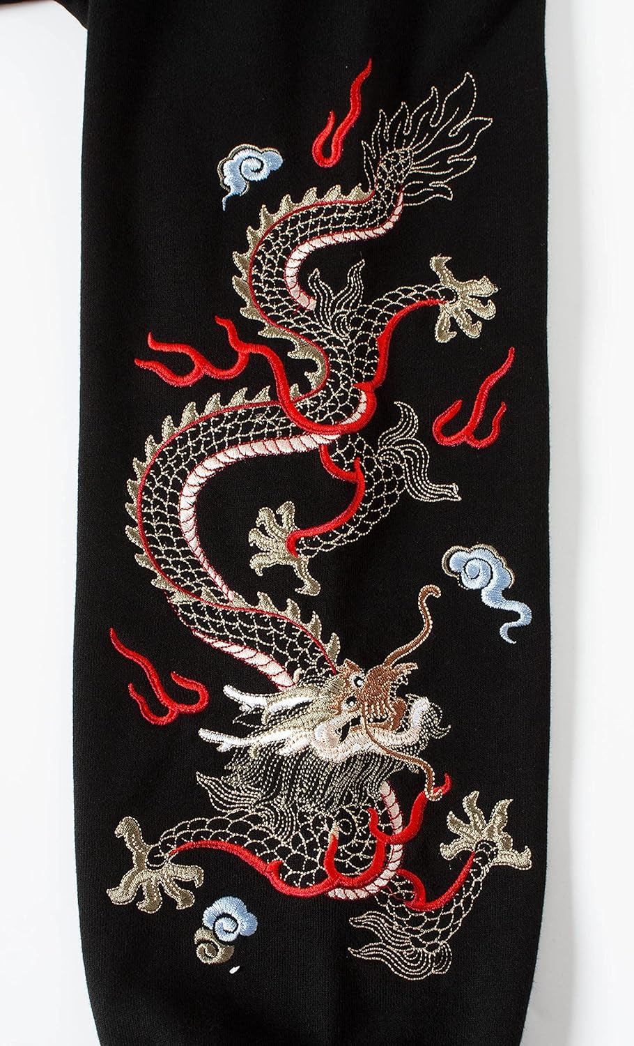 Streetwear Men'S Dragon Embroidered Heavyweight Graphic Hoodies