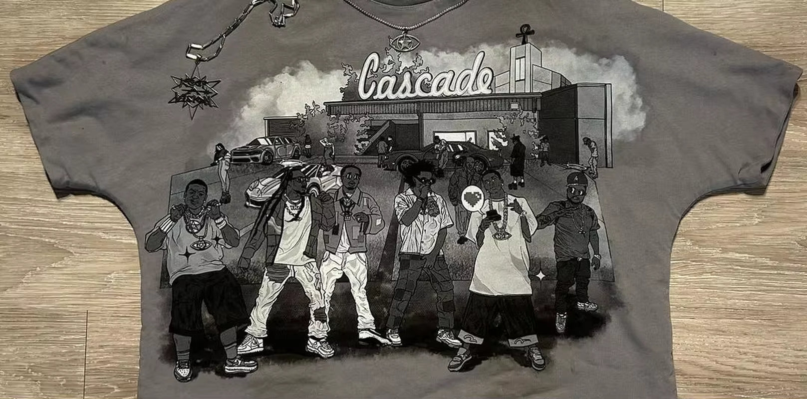 Harajuku Gothic Gray Y2K Top New Oversized T Shirt Men and Women Hip Hop Punk Graphic T Shirts Short Sleeve Tops Streetwear