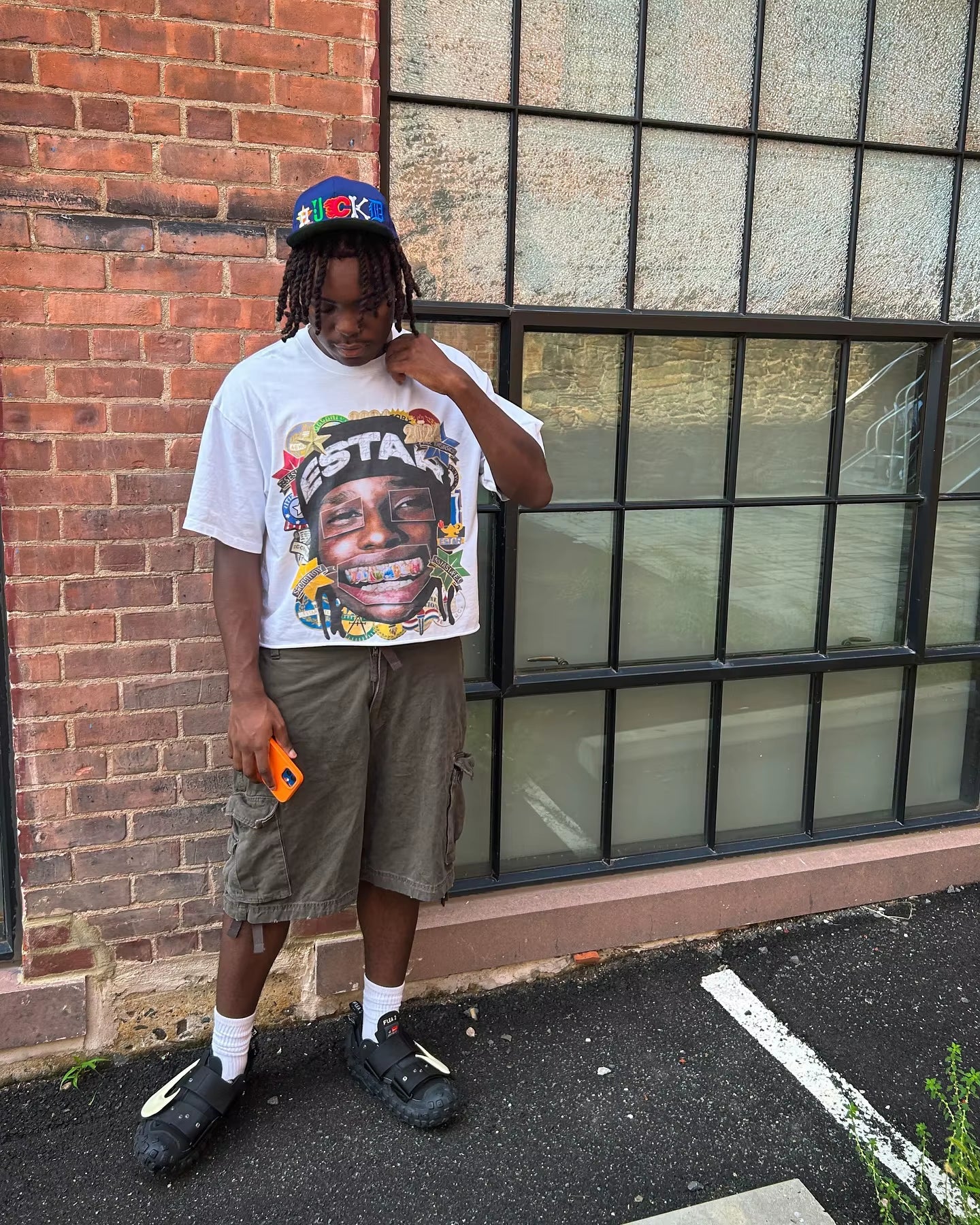 New Harajuku Couple Cartoon Pattern Graphic T Shirts Hip Hop Goth Oversized T Shirt Loose round Neck Short Sleeved Streetwear