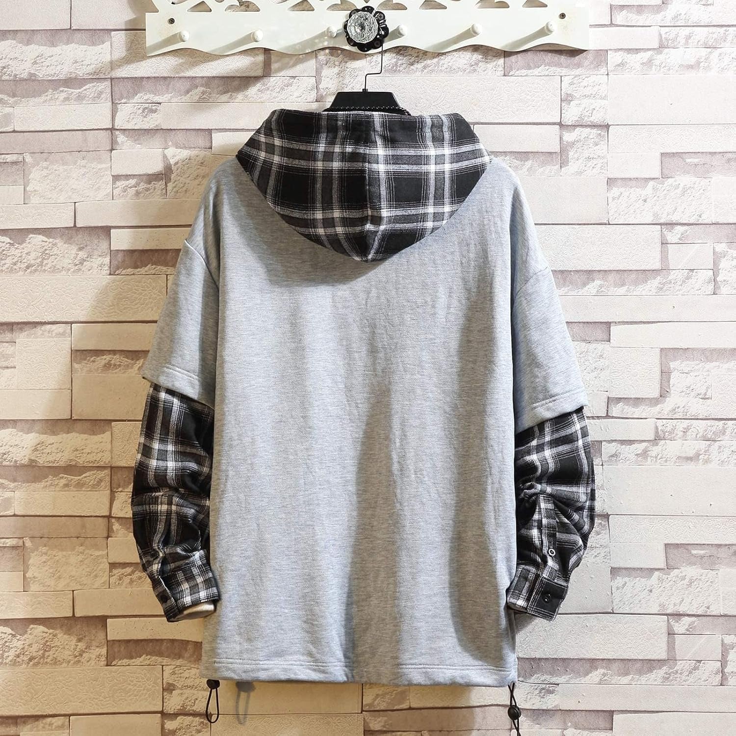 Japan Style Patchwork Hoodies Men Characters Streetwear Hoodie Men Sweatshirt