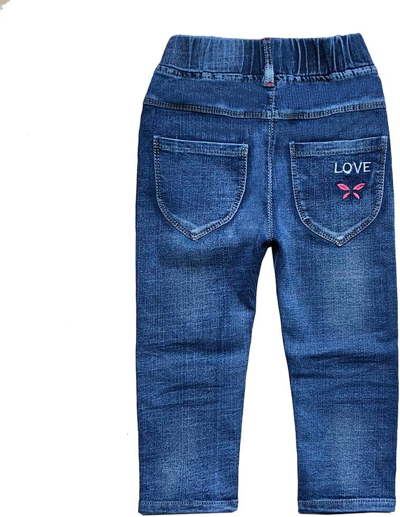 4-9T Infant Little Kids Girls Embroidery Jeans Denim Pants