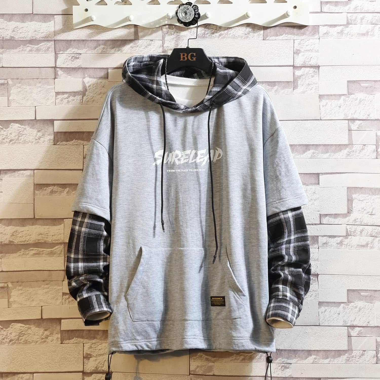 Japan Style Patchwork Hoodies Men Characters Streetwear Hoodie Men Sweatshirt