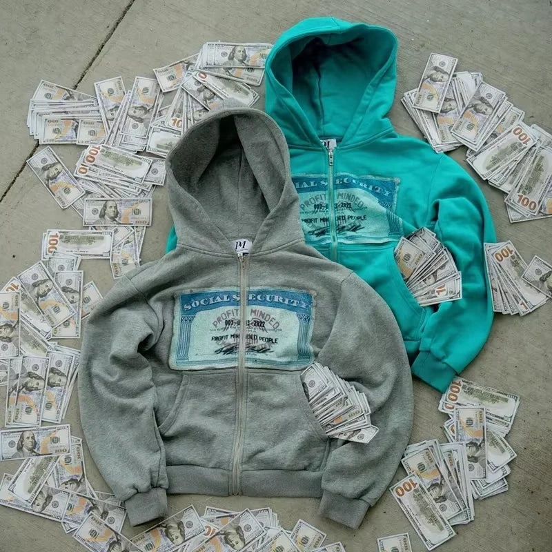 Opulent Social Zip Up Hoodie