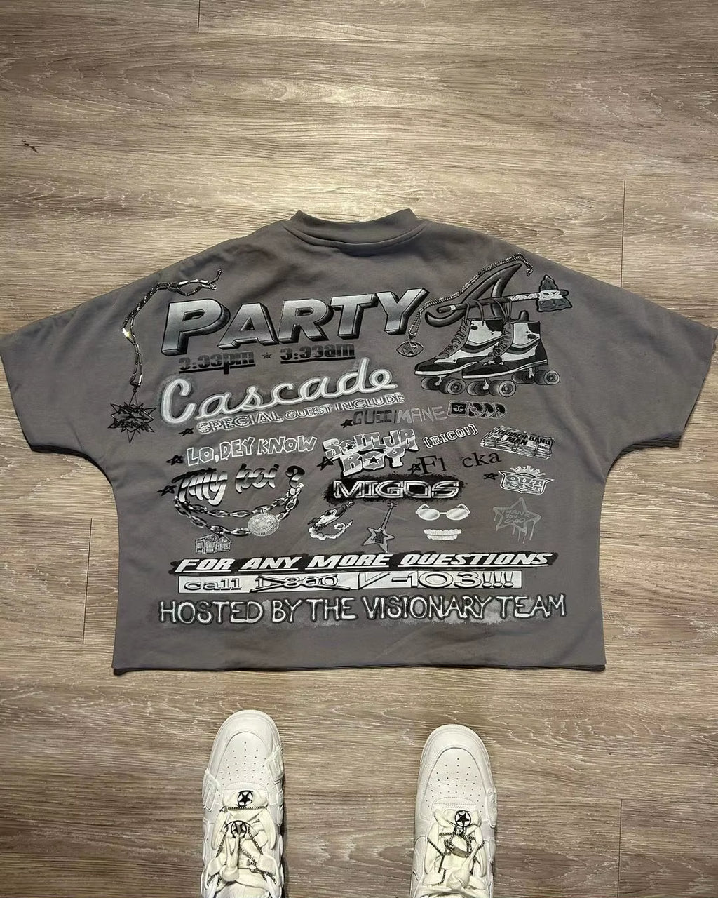 Harajuku Gothic Gray Y2K Top New Oversized T Shirt Men and Women Hip Hop Punk Graphic T Shirts Short Sleeve Tops Streetwear