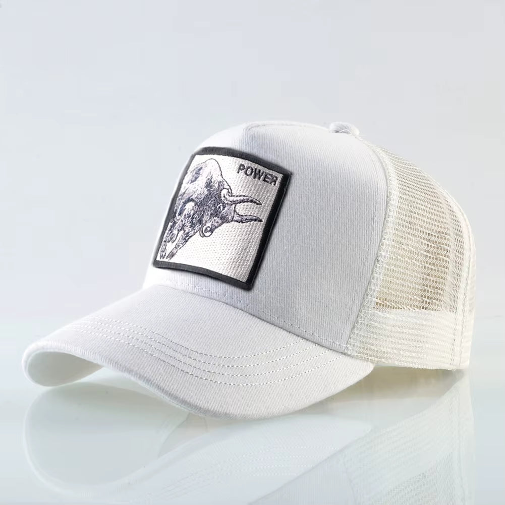 Baseball Caps Men Women Snapback Hip Hop Cap with Fashion Animals Embroidery Summer Breathable Mesh Trucker Caps Streetwear Bone